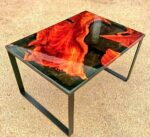 Luxe Coffee Table - Epoxy Resin & Teak Wood