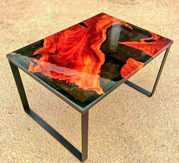 Luxe Coffee Table - Epoxy Resin & Teak Wood