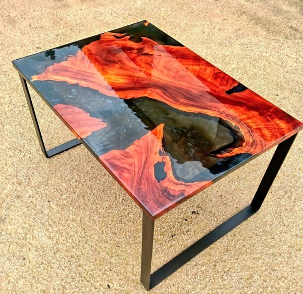 Luxe Coffee Table - Epoxy Resin & Teak Wood