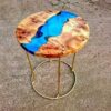 Resin & Teak Stool for Bar