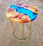 Resin & Teak Stool for Bar