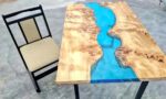 Premium 4 Seater Dining Table - Epoxy Resin & Wood