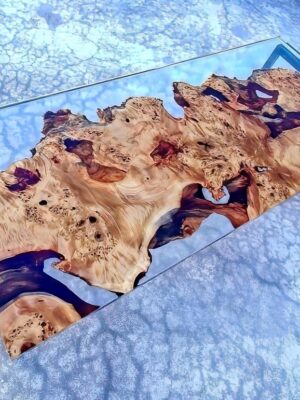 Luxurious 4 Seater Dining Table - Epoxy Resin & Wood