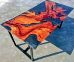 Luxe 4 Seater Dining Table - Epoxy Resin & Wood