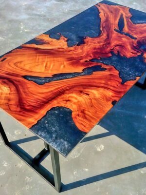 Luxe 4 Seater Dining Table - Epoxy Resin & Wood