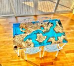 Premium 4 Seater Dining Table - Epoxy Resin & Wood