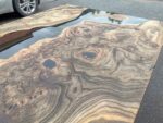 8 Seater Trendy Dining Table - Epoxy Resin & Wood