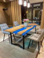 Resin Live Edge 6 Seater Dining Table