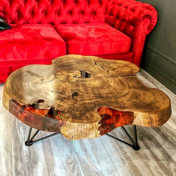 Live Edge Teak Centre Table