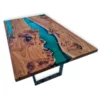 6 Seater Dining Table Made Of Epoxy Resin & Wood