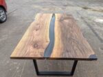 6 Seater Elegant Dining Table- Epoxy Resin & Wood