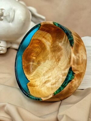 Trendy Resin & Teak Bowl