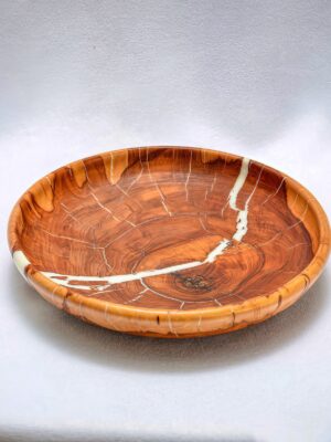 Elegant Raw Wood & Resin Bowl