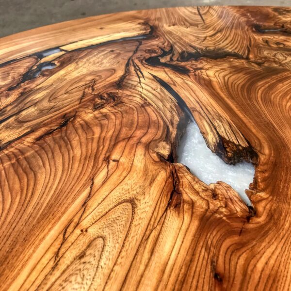 White Resin Round Coffee Table