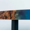 Turquoise Blue Coffee Table - Epoxy Resin and Wood