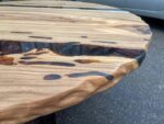 Epoxy Resin and Teak Wood Coffee Table (Translucent Black)