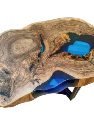 Coffee Table (Live Edge) - Epoxy Resin and Wood