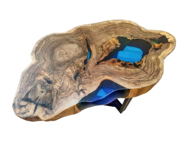 Coffee Table (Live Edge) - Epoxy Resin and Wood