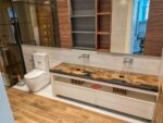 Designer Sink Countertop For Bathroom - Epoxy Resin & Wood