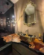 Luxurious Sink Countertop - Epoxy Resin & Wood