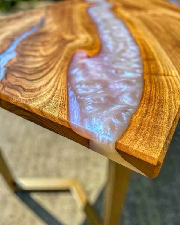 Modern 4 Seater Dining Table - Epoxy Resin