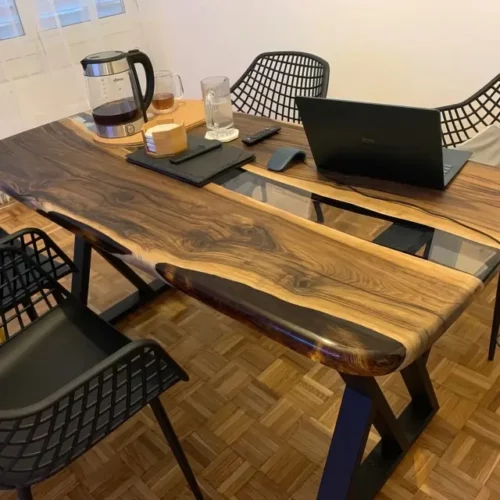 Customised 6 Seater Dining Table - Epoxy Resin &  Wood photo review