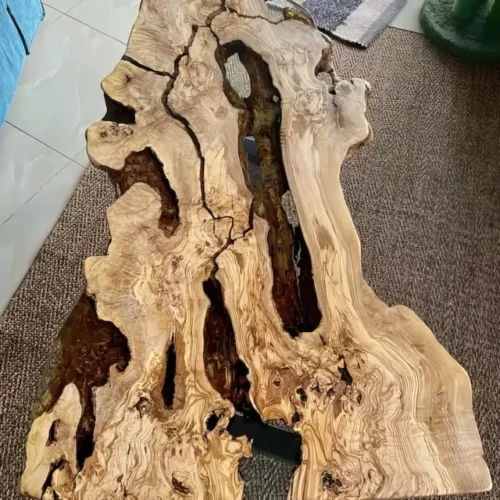 Unique Live Edge Coffee Center Table - Epoxy Resin & Wood photo review