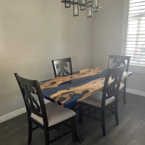 8 Seater Dining Table Made Of Epoxy Resin & Wood photo review