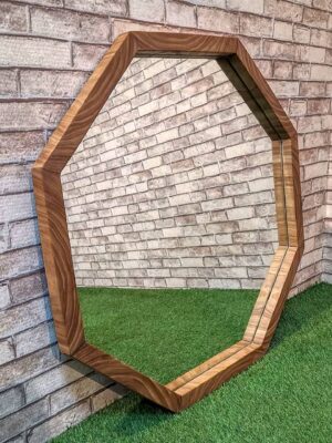 Decorative Wall Mirror - Teak Wood