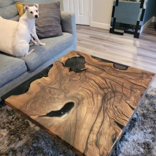 Extendable Resin Conference Table - Epoxy Resin & Teak Wood photo review