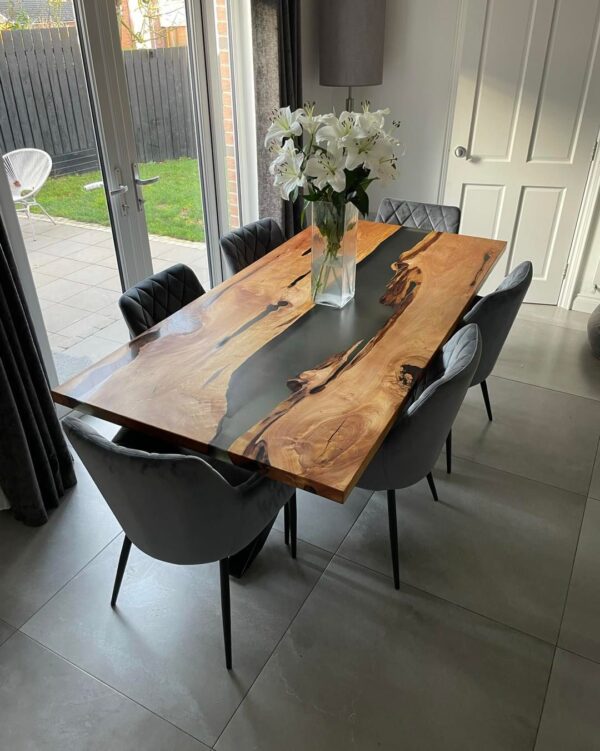 6 Seater Dining Set - Epoxy Resin