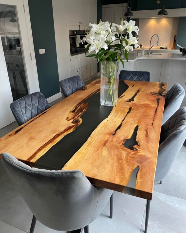 6 Seater Dining Set - Epoxy Resin