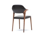 Curved Armrest Dining Chair - ShadowCraft