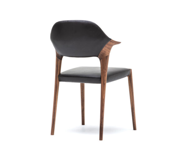 Curved Armrest Dining Chair - ShadowCraft