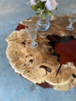 Live Edge Side Table - Epoxy Resin