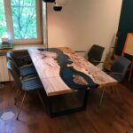 Extendable Dining Room Table - Epoxy Resin