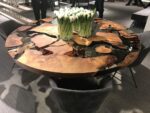 Round Wooden Dining Table - Epoxy Resin