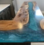 L-Shaped Kitchen Countertop - Epoxy Resin