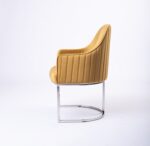 Luxury Modern Dining Chair - CitrineChrome