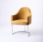 Luxury Modern Dining Chair - CitrineChrome