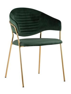 Metal Frame Upholstered Dining Chair -GildedForest